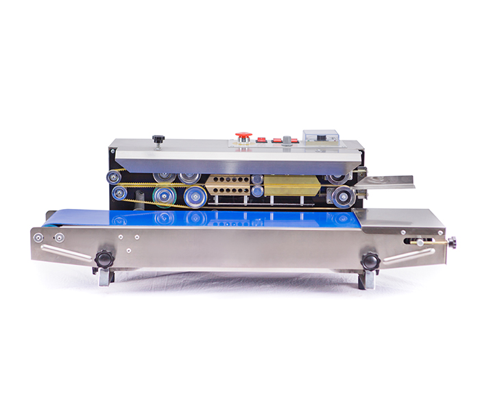 Stainless steel horizontal blue continuous sealer